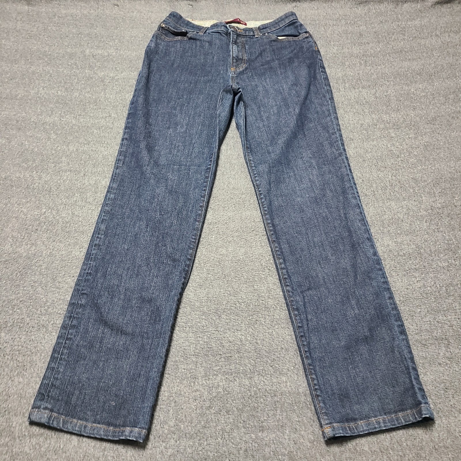 IZOD Womens Jeans Straight Leg Dark Wash Stretch Denim Size 10
