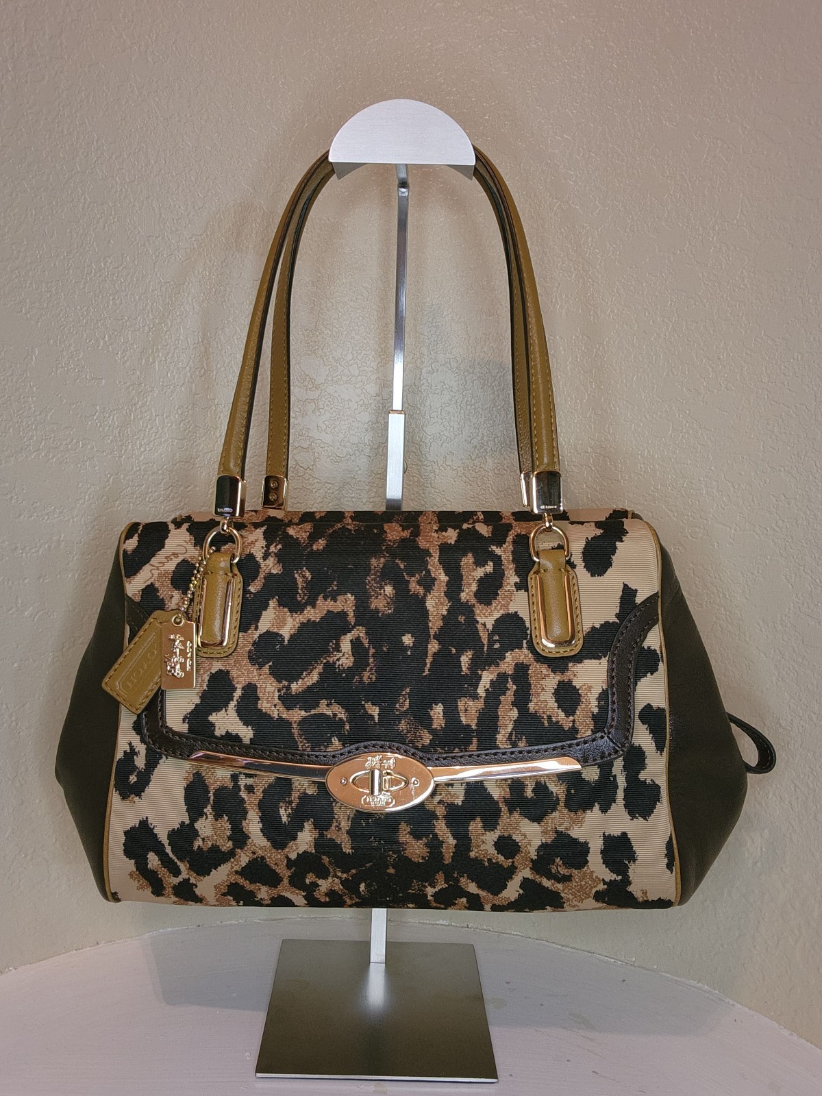 Vintage Coach Madison Ocelot Leopard Satchel Handbag No. 25642 w/Original Tag Vintage Coach Madison Ocelot Leopard Satchel Handbag No. 25642 w/Original Tag