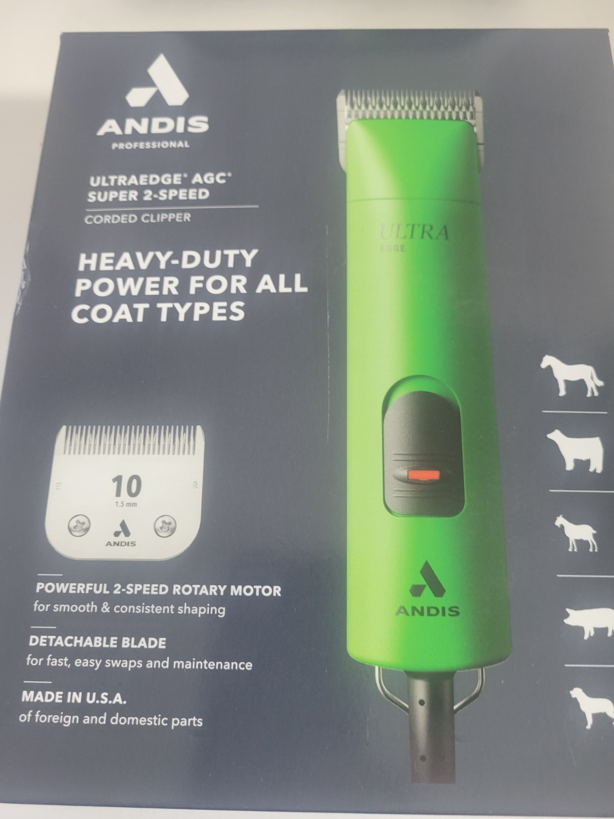 Andis UltraEdge AGC Super 2-Speed Dog Pet Grooming Clipper Green New Andis UltraEdge AGC Super 2-Speed Dog Pet Grooming Clipper Green New
