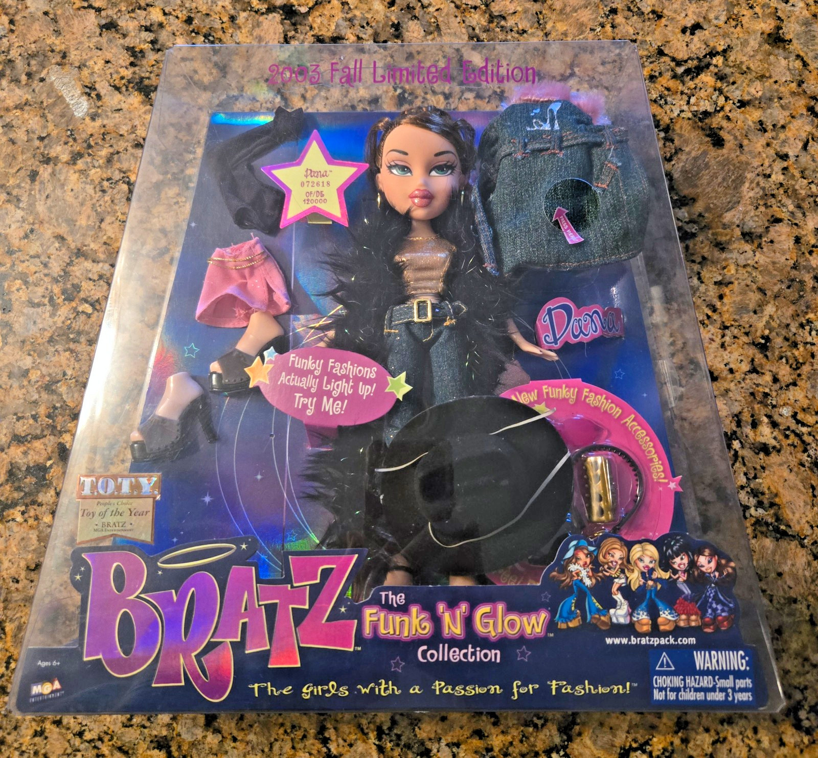 Vintage Bratz Funk N Glow Dana 2003 Fall Edition Collection Complete NIB Retired Vintage Bratz Funk N Glow Dana 2003 Fall Edition Collection Complete NIB Retired