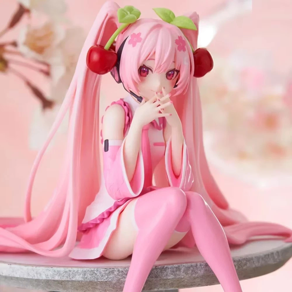 New 20CM Anime Hatsune Miku Figure Anime Peripheral Pink Dress Collectible Model New 20CM Anime Hatsune Miku Figure Anime Peripheral Pink Dress Collectible Model