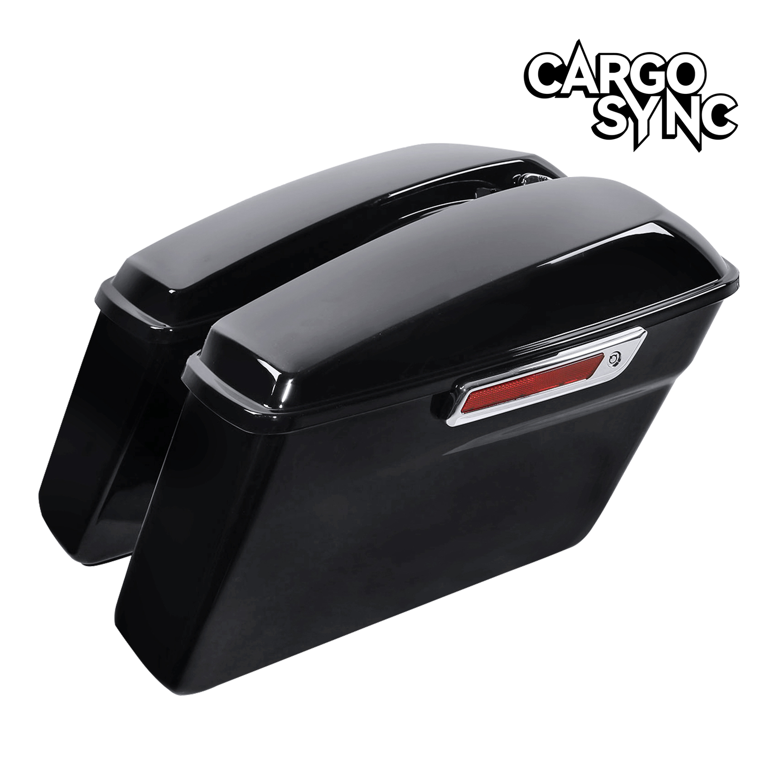 Vivid Black Saddlebags Saddle Bags Fit For Harley Touring Street Glide \'14-24
