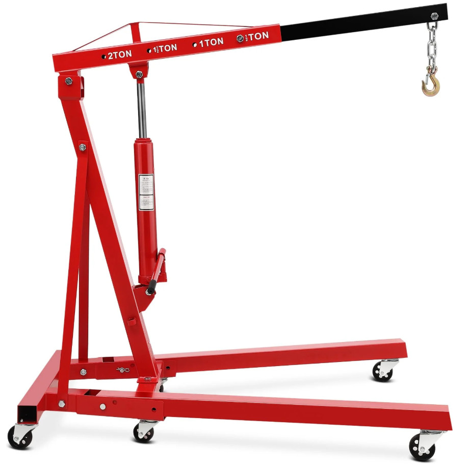 Garvee 2 Ton Hydraulic Folding Engine Hoist Cherry Picker Shop Crane Garvee 2 Ton Hydraulic Folding Engine Hoist Cherry Picker Shop Crane
