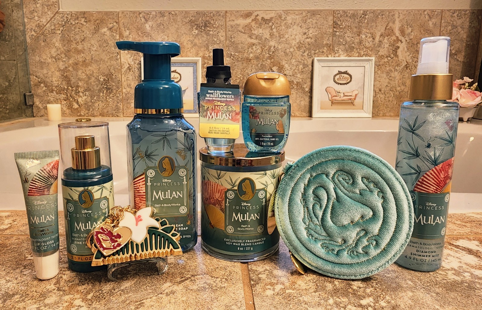 BBW Disney Princess Mulan 9PC Body Care, Soap, Candle, Accessories Set NEW HTF BBW Disney Princess Mulan 9PC Body Care, Soap, Candle, Accessories Set NEW HTF