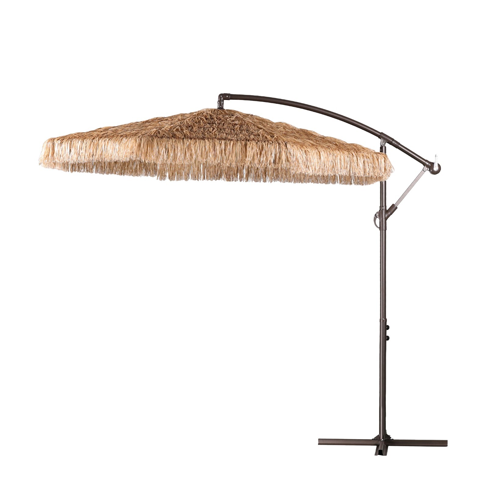 Aoodor 9FT Tiki Umbrella Thatched Patio Umbrella Poolside Patio Beach Umbrella