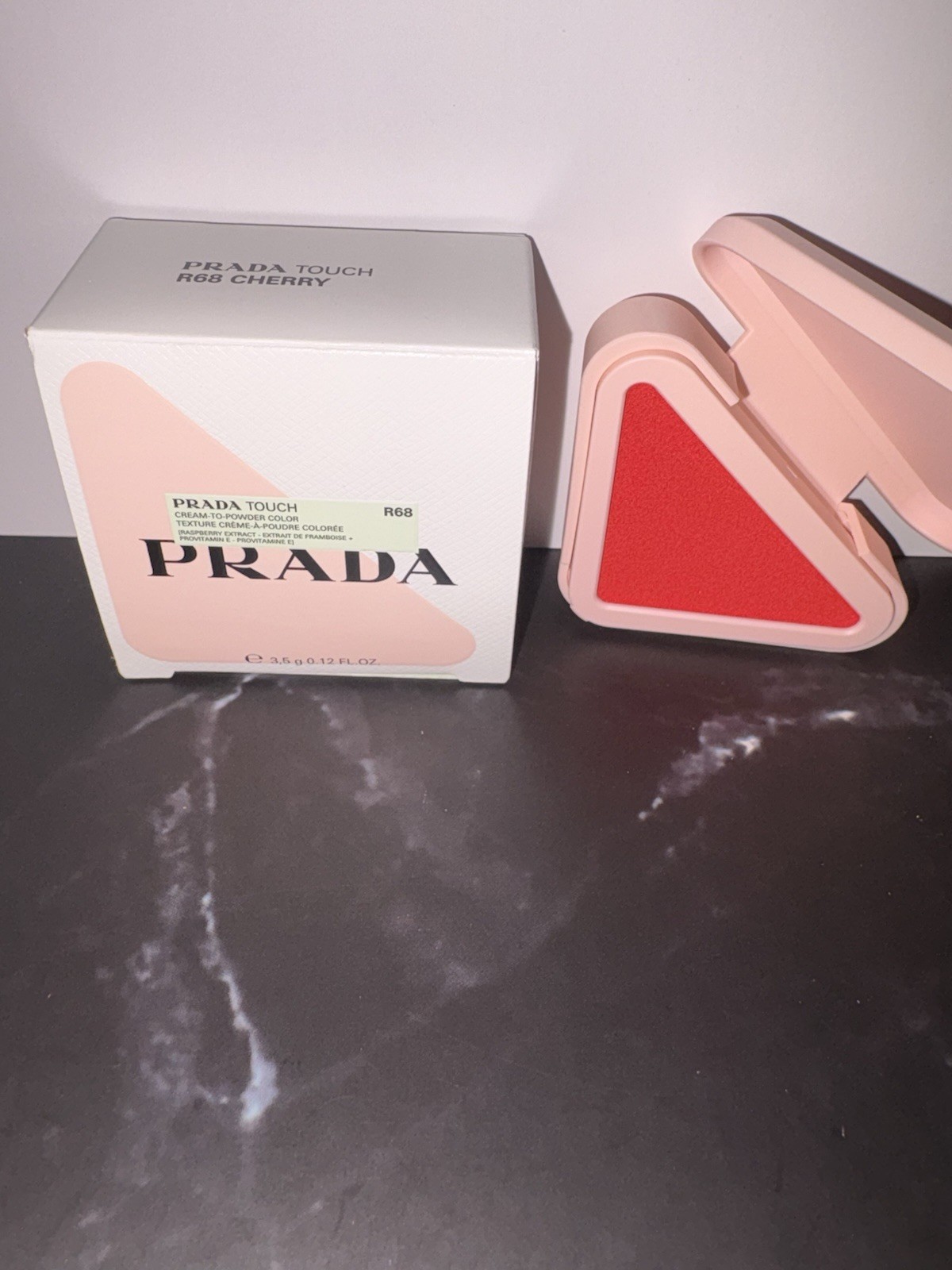 PRADA BEAUTY Touch Cream-To-Powder Blush R68 Cherry 3.5g 0.12oz NEW IN BOX