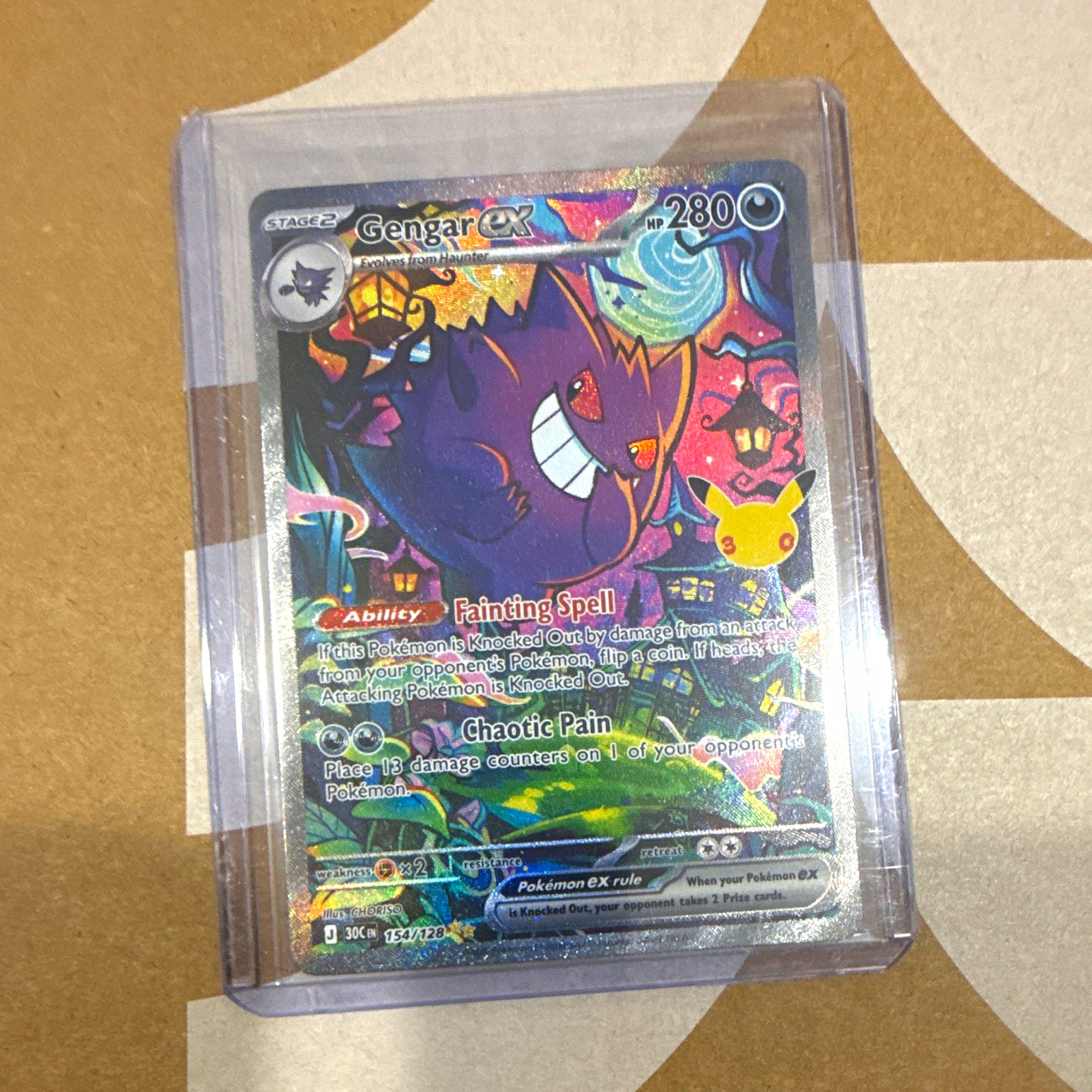 Pokemon TCG Gengar EX 154/128 Phantom Forces Ultra Rare Full Art Holo ENG Pokemon TCG Gengar EX 154/128 Phantom Forces Ultra Rare Full Art Holo ENG