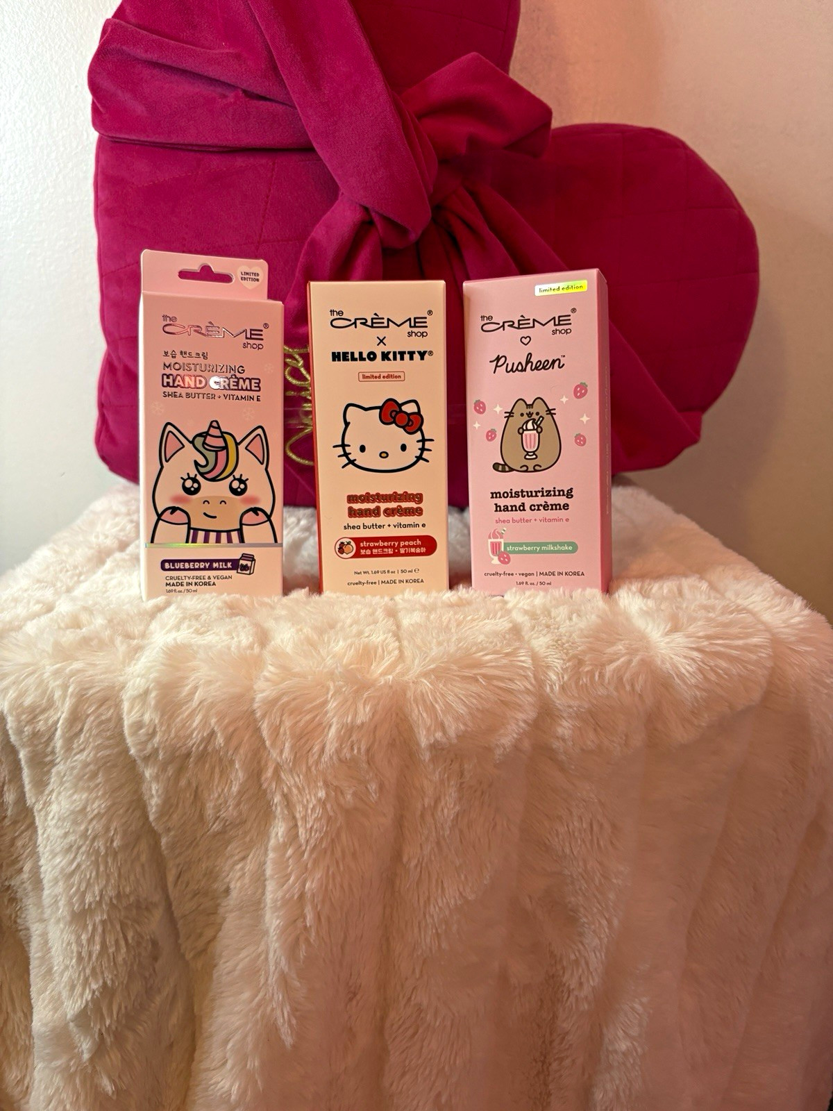 3 packs The Crème Shop Hello Kitty Hand Cream Set Vegan Cruelty-Free 1 oz