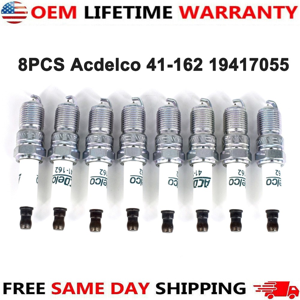 8Pcs Acdelco 41-162 Spark Plugs for GM Chevrolet 41162 Platinum 19417055 8Pcs Acdelco 41-162 Spark Plugs for GM Chevrolet 41162 Platinum 19417055