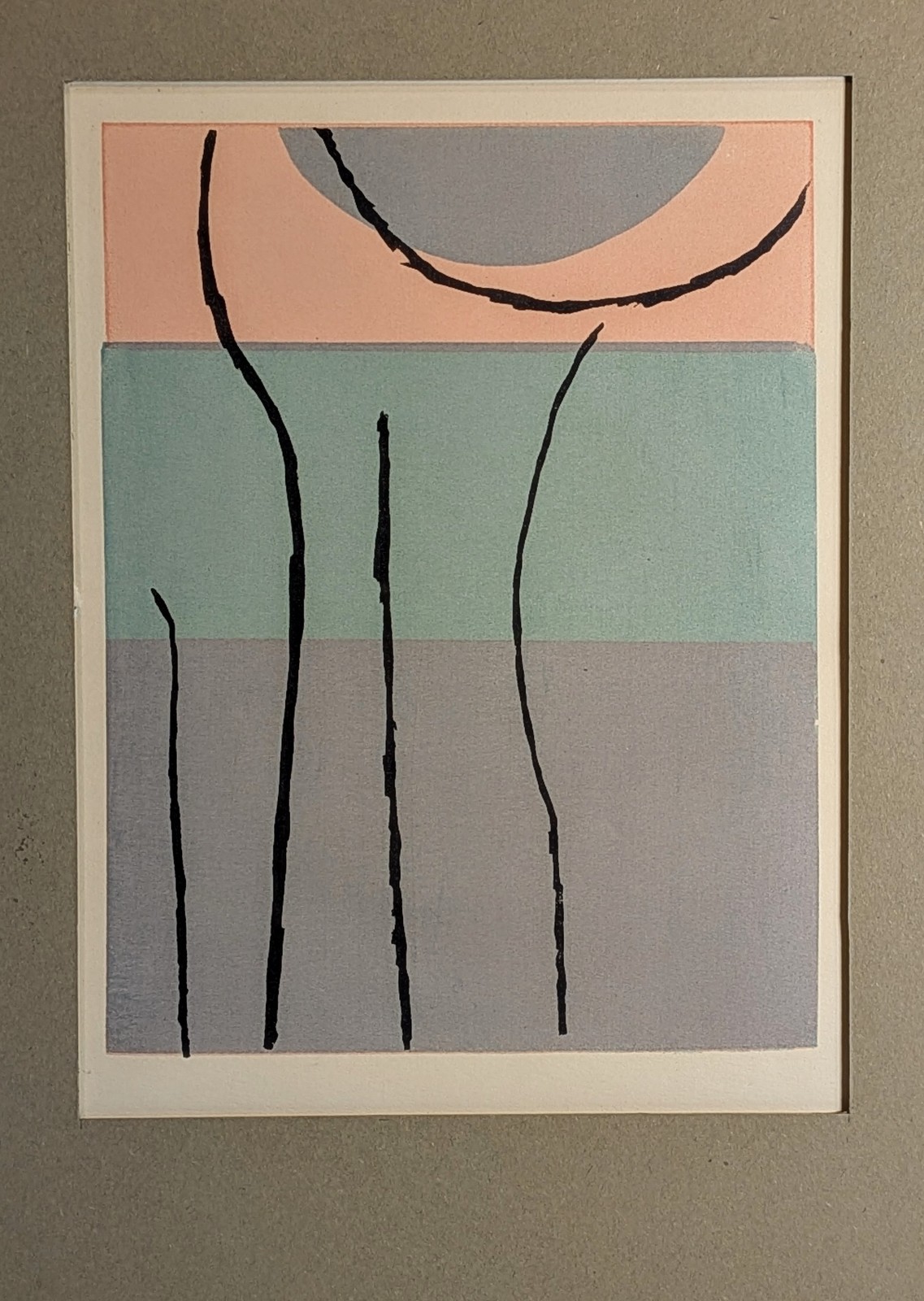 1952 Vintage Serigraph Abstract Expressionist Midcentury Modern Diran Dohanian