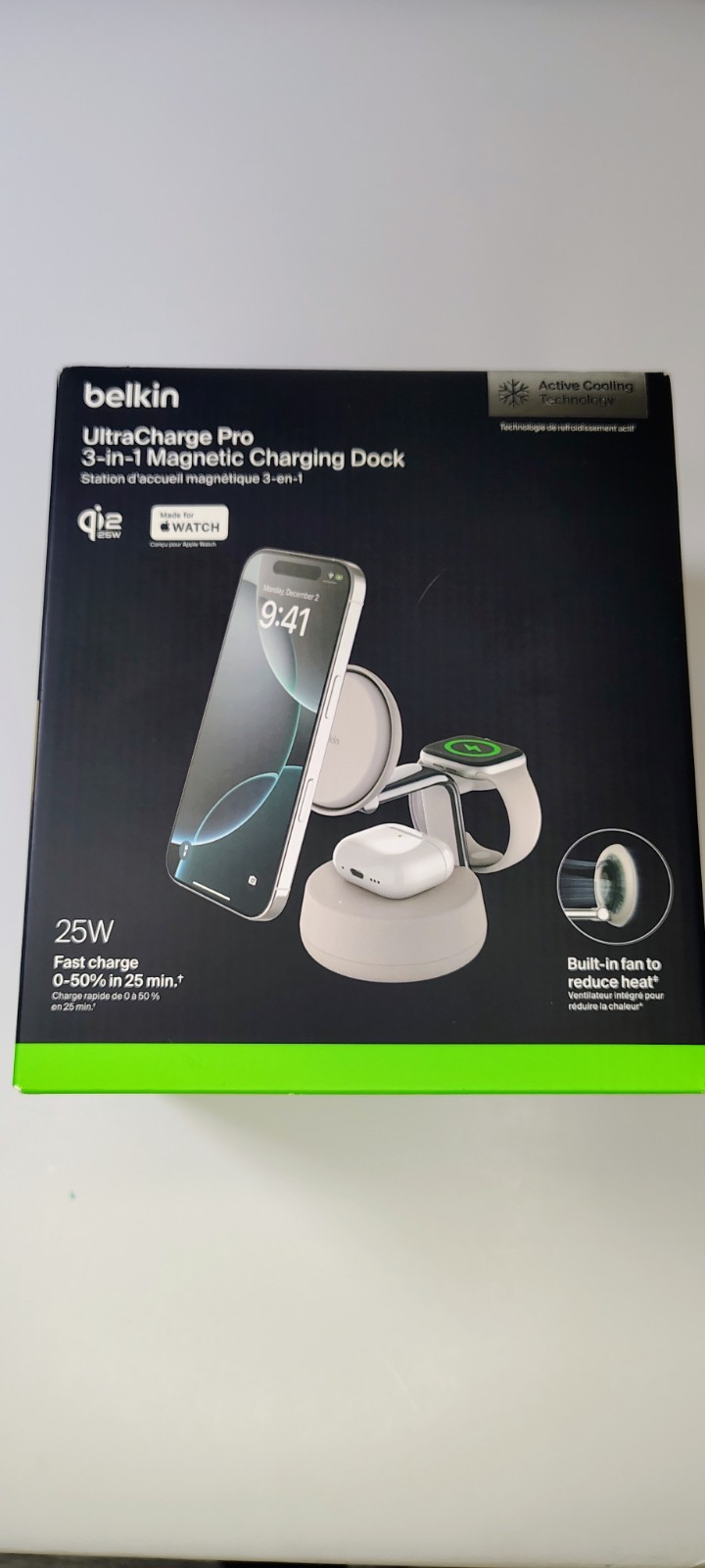 NEW Belkin UltraCharge Pro 3-in-1 Magnetic Charging Dock Qi2 NEW Belkin UltraCharge Pro 3-in-1 Magnetic Charging Dock Qi2