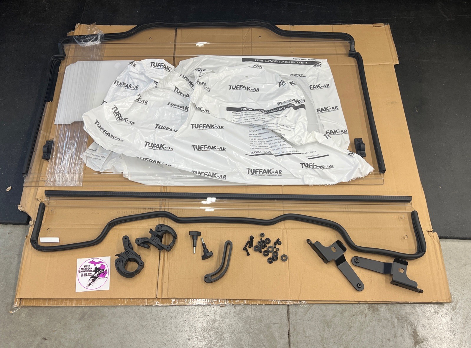 Honda 2 Piece Poly Windshield P/N 0SR72-HL3-A00 2014-2024 Pioneer 700 OEM