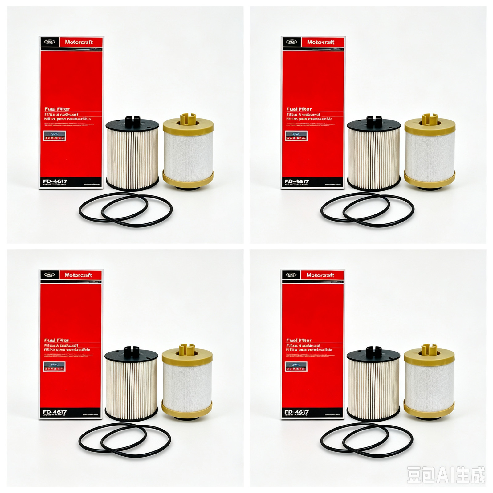 4 Pack Motorcraft FD-4617 Diesel Fuel Filter Kit For Ford 6.4L Powerstroke 4 Pack Motorcraft FD-4617 Diesel Fuel Filter Kit For Ford 6.4L Powerstroke