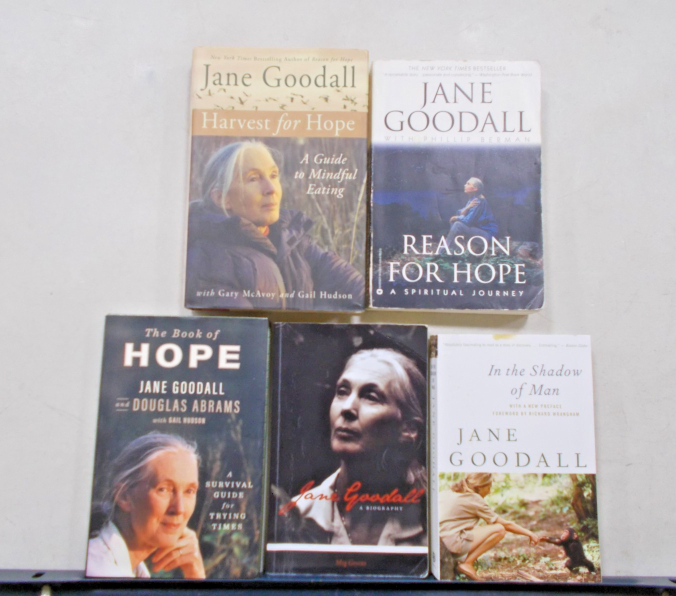 5 JANE GOODALL # MIXED HC W/DJ TRADE PB SHADOW HOPE BIOGRAPHY HARVEST
