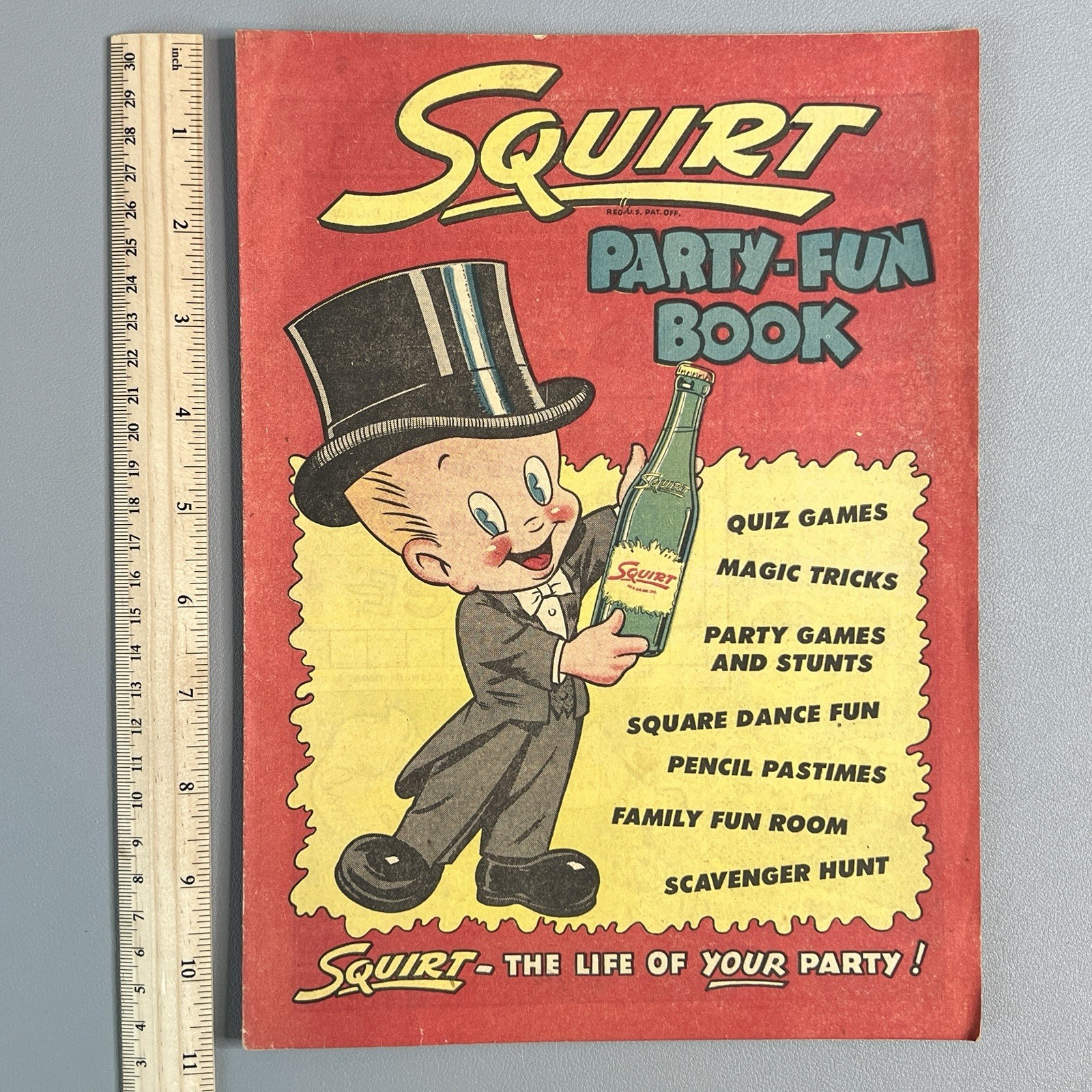 Vtg 1953 Squirt Soda Party Fun Book UNUSED Advertising Comic Lil Squirt Mascot Vtg 1953 Squirt Soda Party Fun Book UNUSED Advertising Comic Lil Squirt Mascot