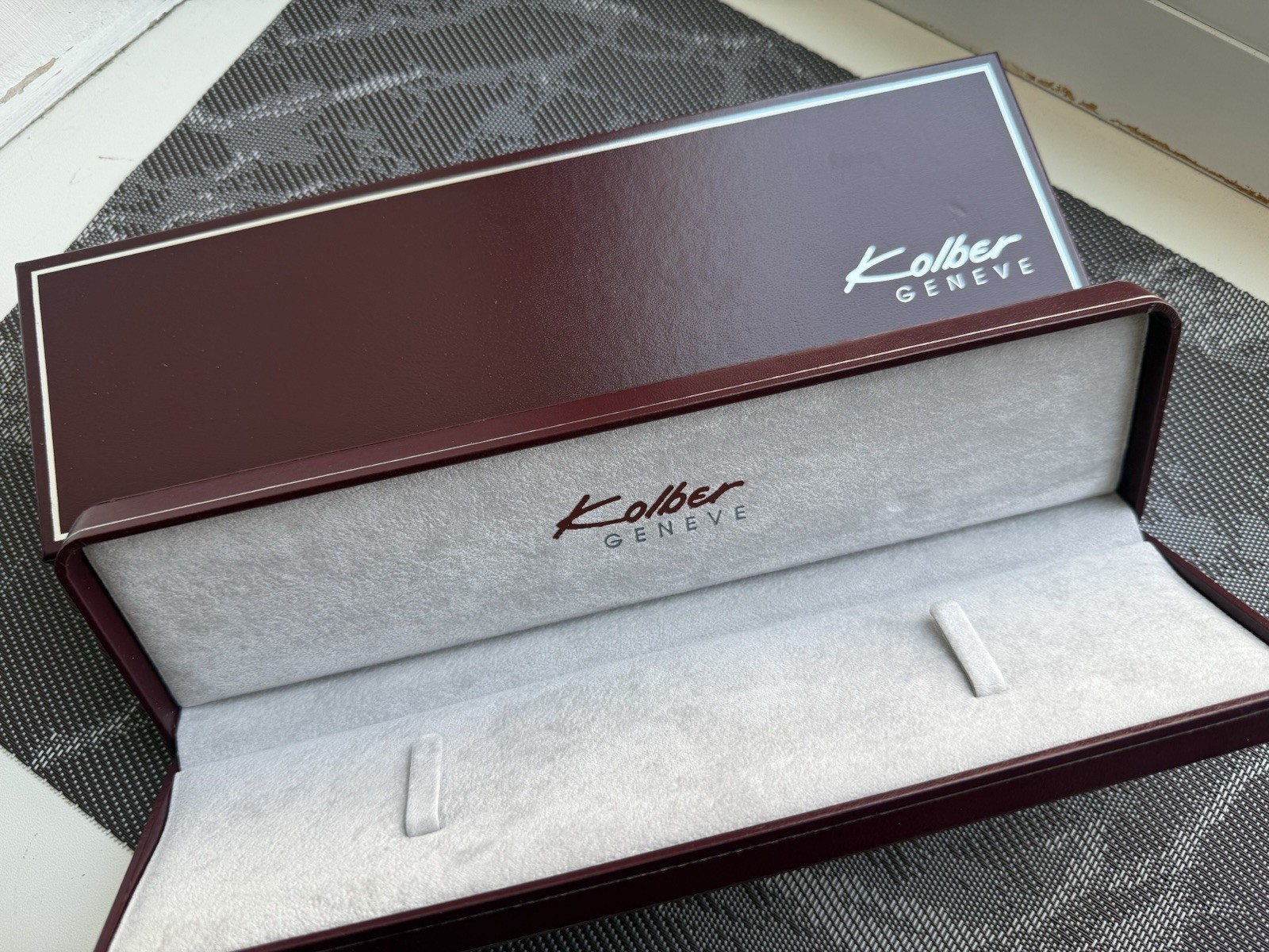 Rare Original Kolber Geneve Empty Watch Box w/ Outer Sleeve