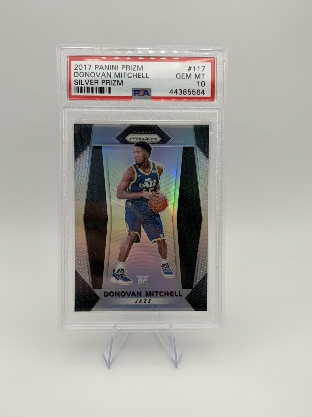 2017-18 Donovan Mitchell Panini Silver Prizm RC #117 PSA 10 2017-18 Donovan Mitchell Panini Silver Prizm RC #117 PSA 10