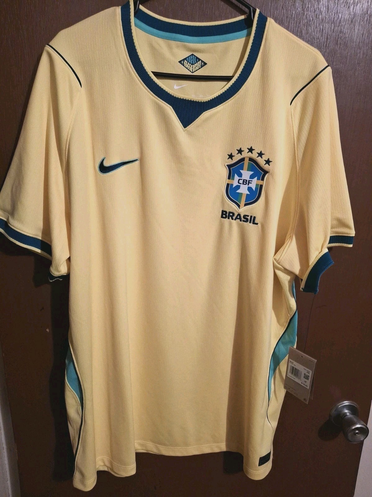 Men\'s Nike 2026 Brazil National Team Stadium Home Socce Jersey Sz 2XL NWT Men\'s Nike 2026 Brazil National Team Stadium Home Socce Jersey Sz 2XL NWT