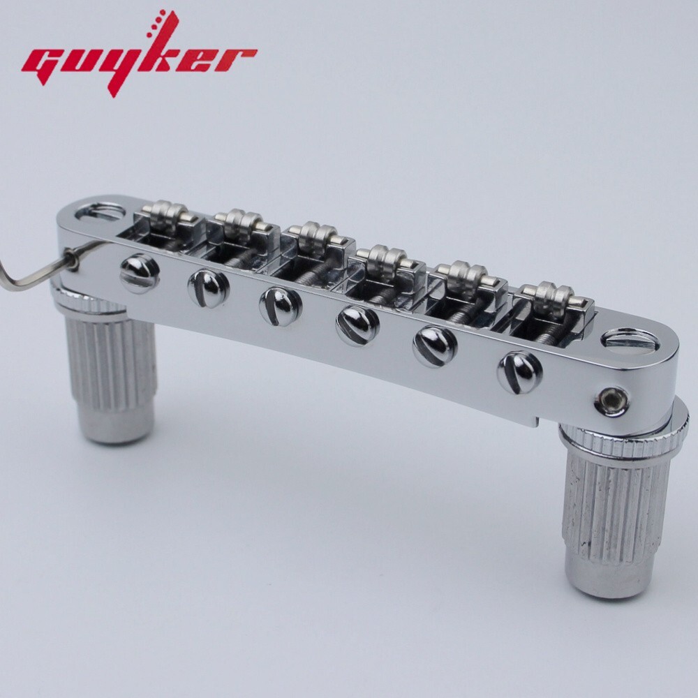 Guyker Tune-O-Matic Roller Saddle Guitar Bridge For LP SG 6 String Guitars