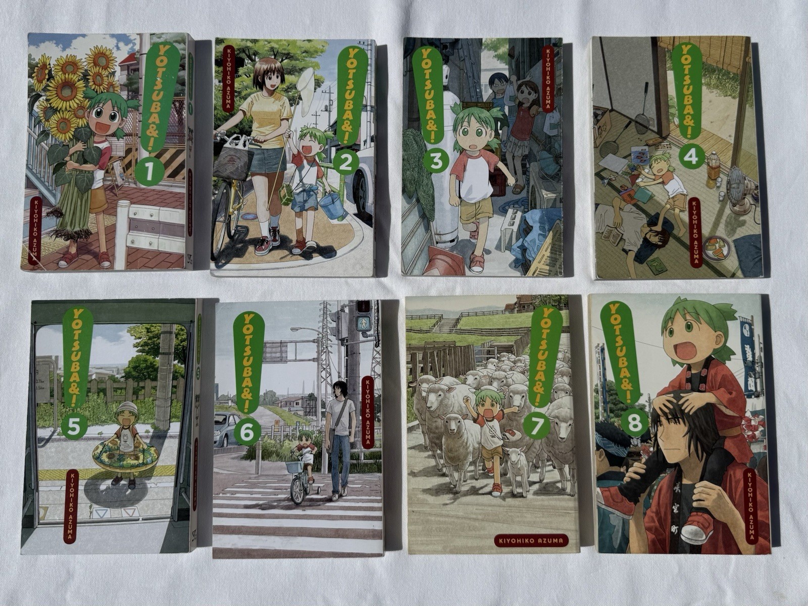 Yotsuba& Manga Volumes 1-8 Lot Kiyohiko Azuma Yen Press English Set