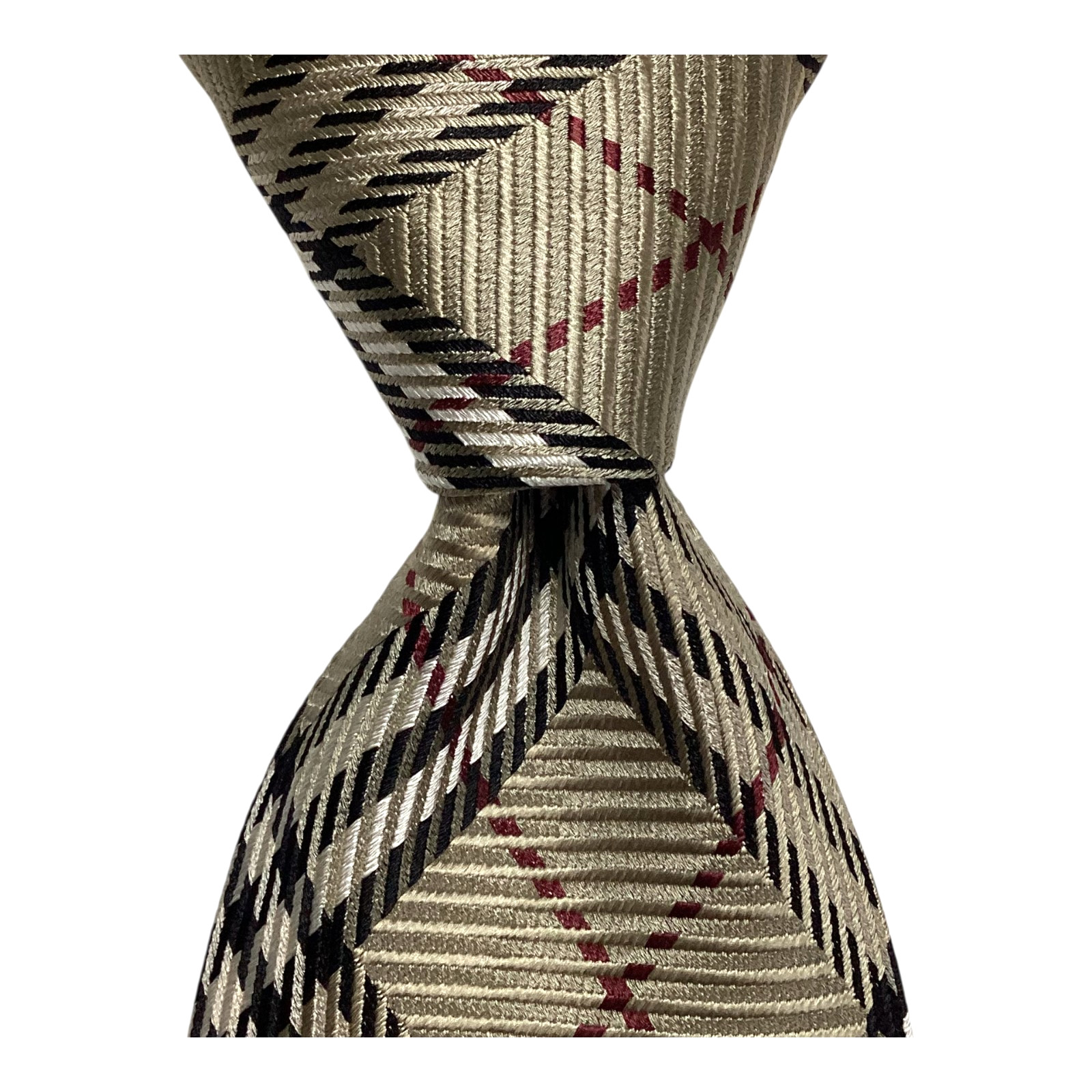 BURBERRY LONDON Men\'s 100% Silk XL Necktie ITALY Luxury NOVA CHECK Tan/Multi GUC