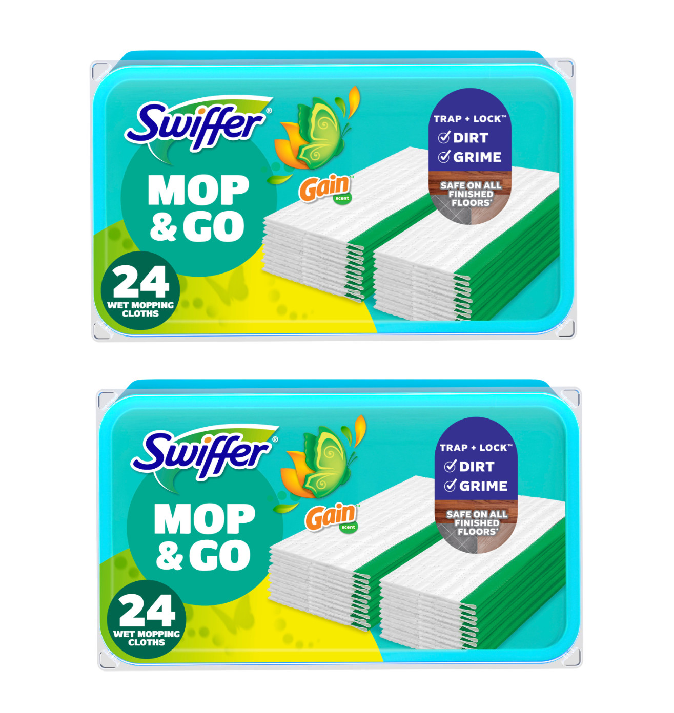 Swiffer Mop & Go Wet Refills Gain 48 Count 2-Pack Swiffer Mop & Go Wet Refills Gain 48 Count 2-Pack
