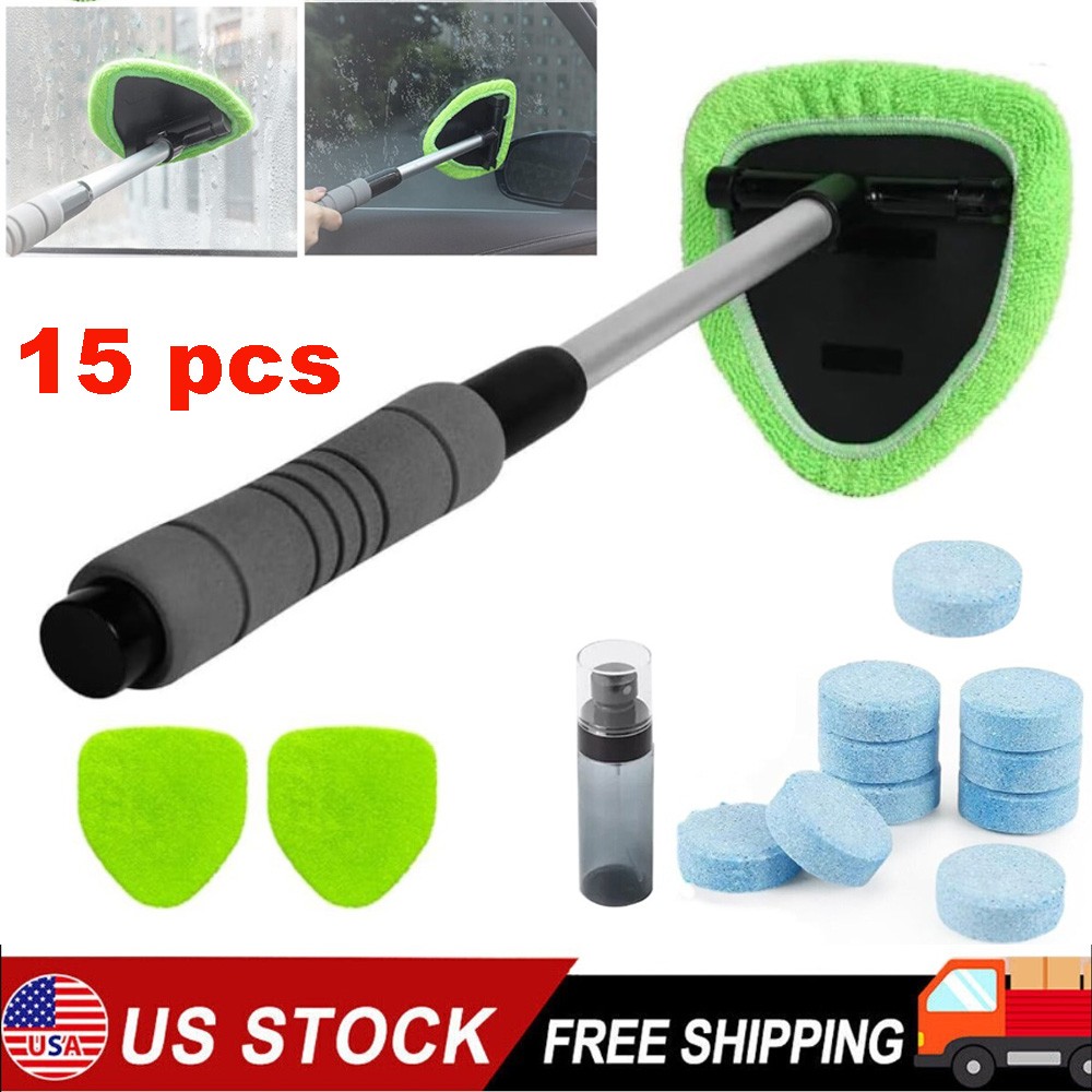 15x Windshield Cleaner Wand Microfiber Car Inside Window Cleaning Tool Anti Fog 15x Windshield Cleaner Wand Microfiber Car Inside Window Cleaning Tool Anti Fog
