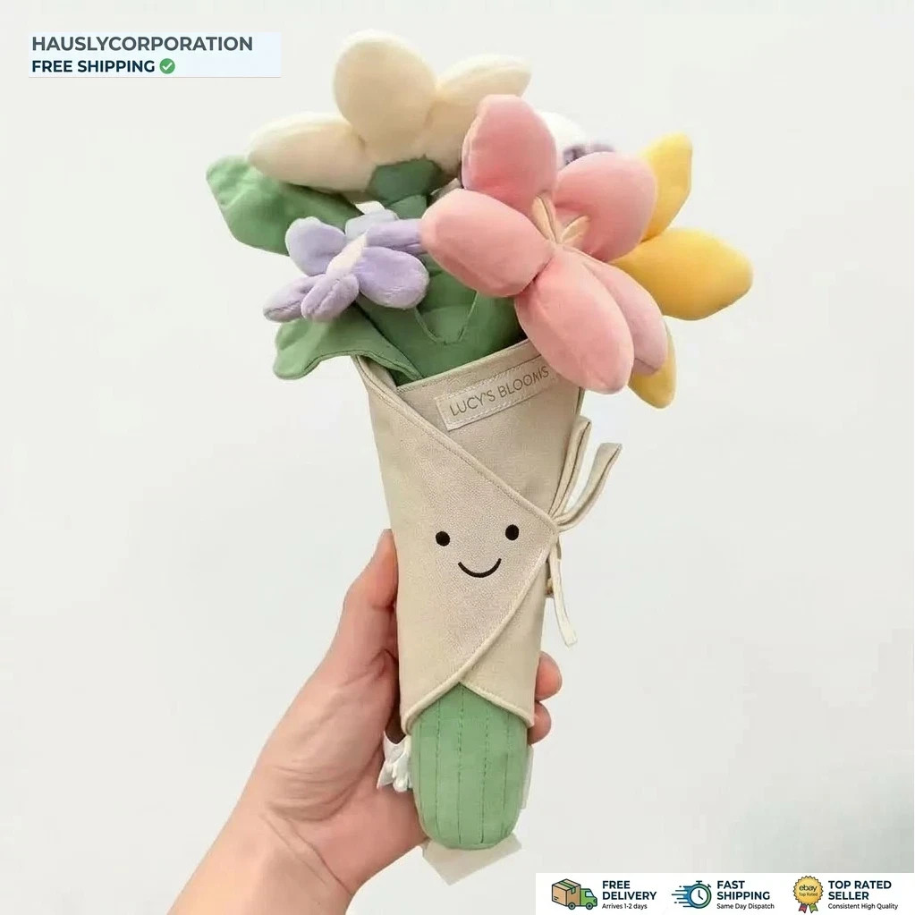 Jellycat Amuseable Rose Bouquet Plush | Soft Flower Bouquet Stuffed Toy, Nursery Jellycat Amuseable Rose Bouquet Plush | Soft Flower Bouquet Stuffed Toy, Nursery
