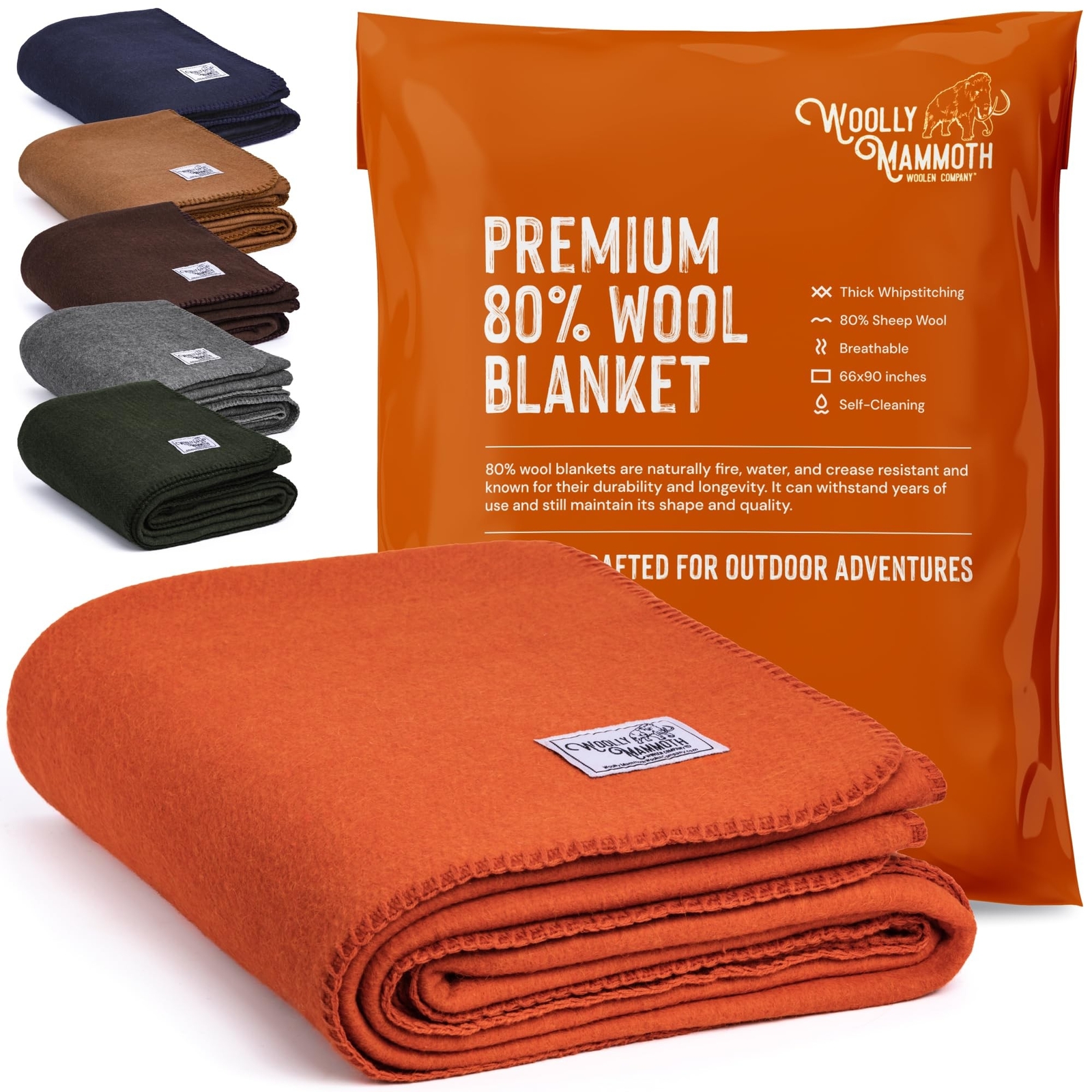Woolly Mammoth Merino Wool Blanket - Large 66\