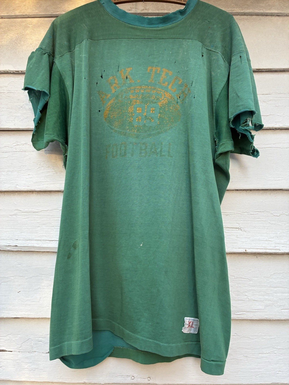 Vintage INSANE 1970s/80s Arkansas Sun Faded Distressed 3-4 Cut Sleeve Shirt XL Vintage INSANE 1970s/80s Arkansas Sun Faded Distressed 3-4 Cut Sleeve Shirt XL