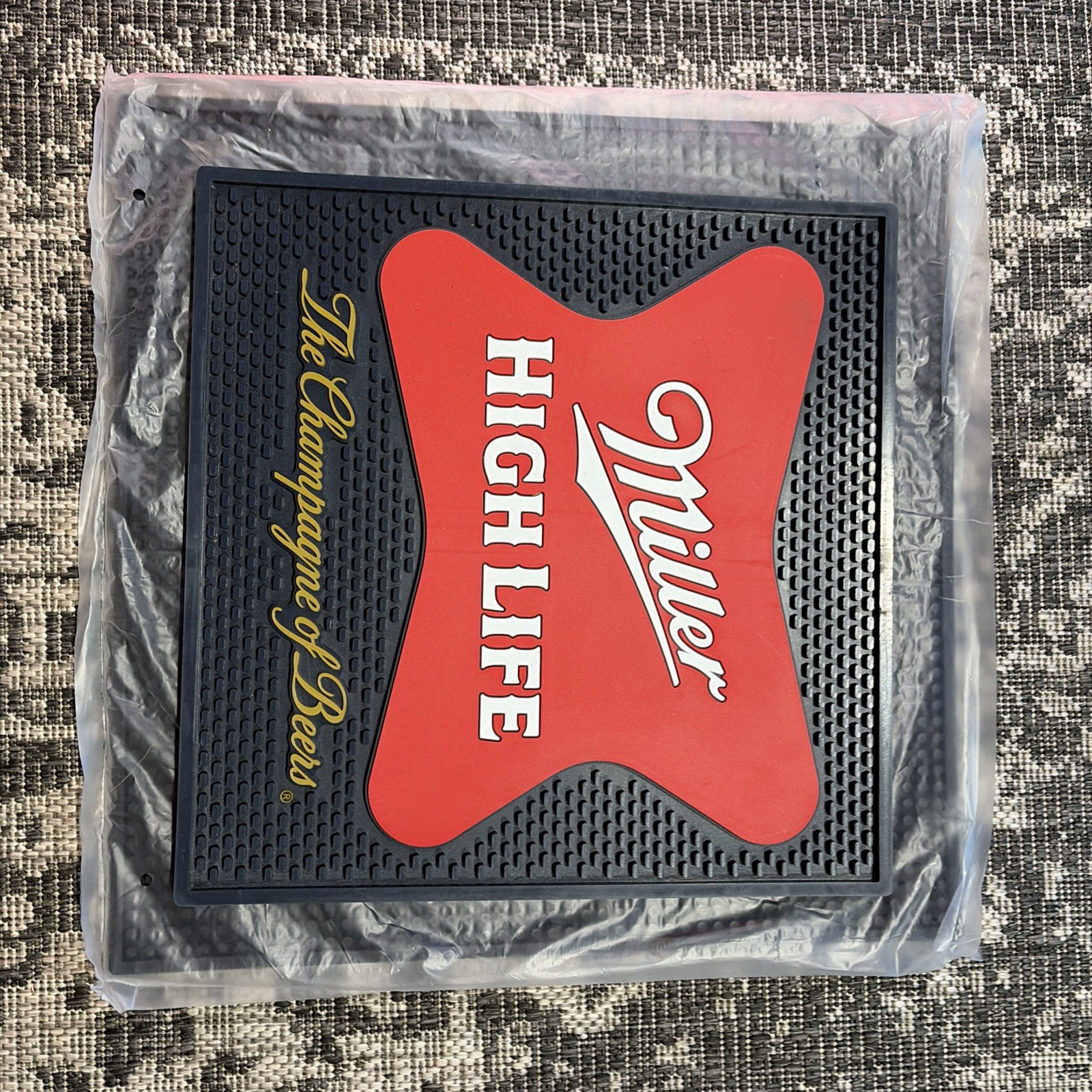Miller High Life Rubber Bar Mat Large Sized 13.5 Miller High Life Rubber Bar Mat Large Sized 13.5