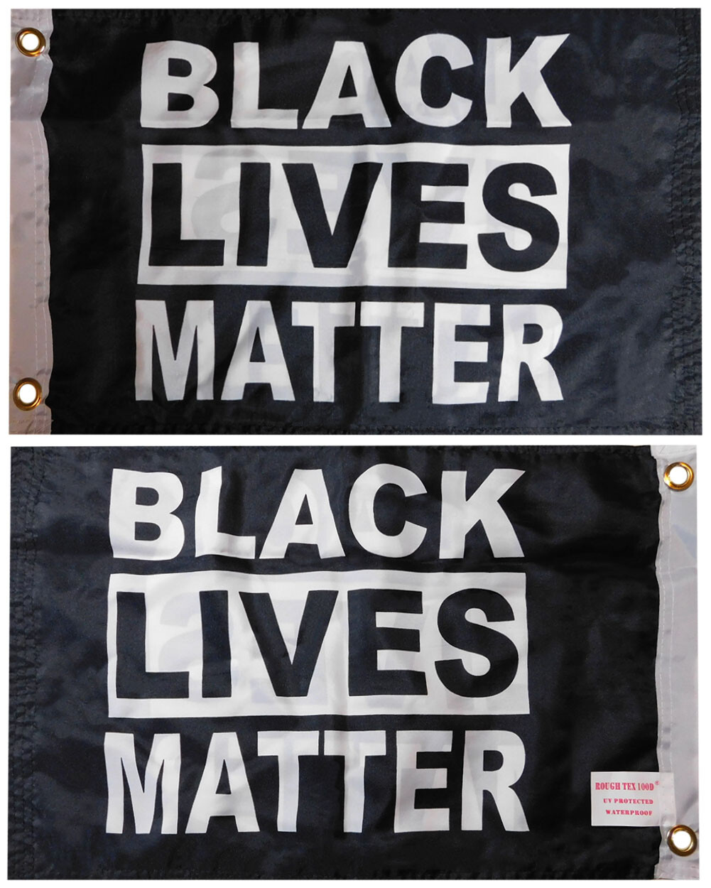 Black Lives Matter Black Double Sided 100D Woven Poly Nylon 12