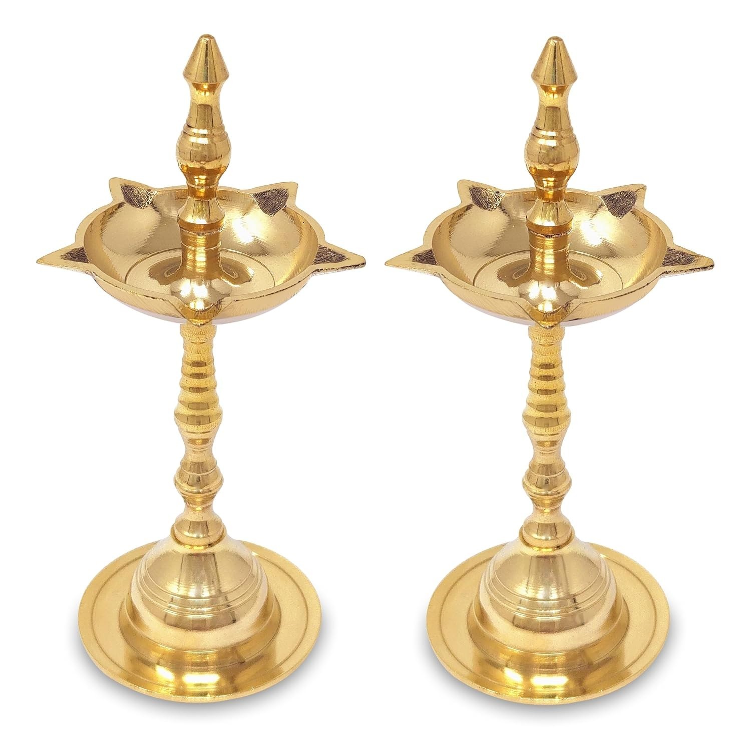Brass Diya Kerala Samai 10 Inch Traditional Deepak Lamp for Pooja Mandir Diwali Brass Diya Kerala Samai 10 Inch Traditional Deepak Lamp for Pooja Mandir Diwali