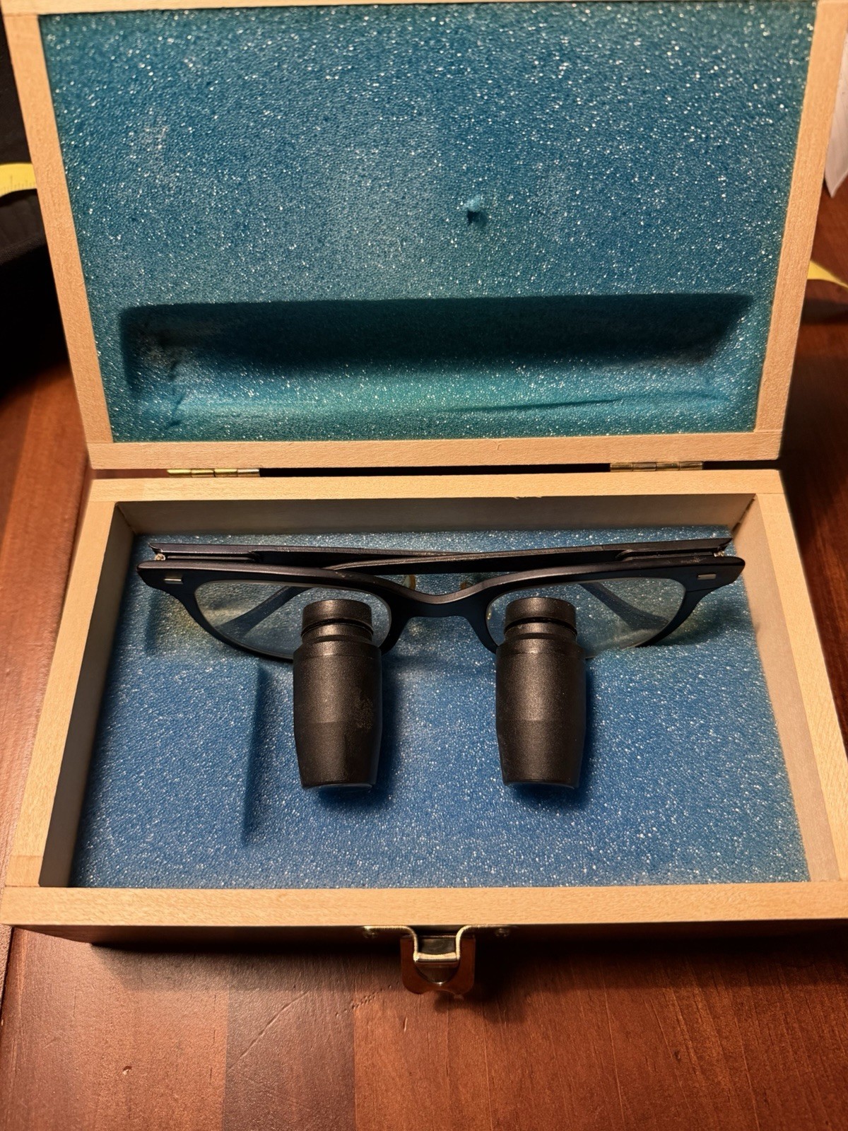 Vintage Designs for Vision Surgical Telescopes Loupes Glasses Custom Wood Case Vintage Designs for Vision Surgical Telescopes Loupes Glasses Custom Wood Case