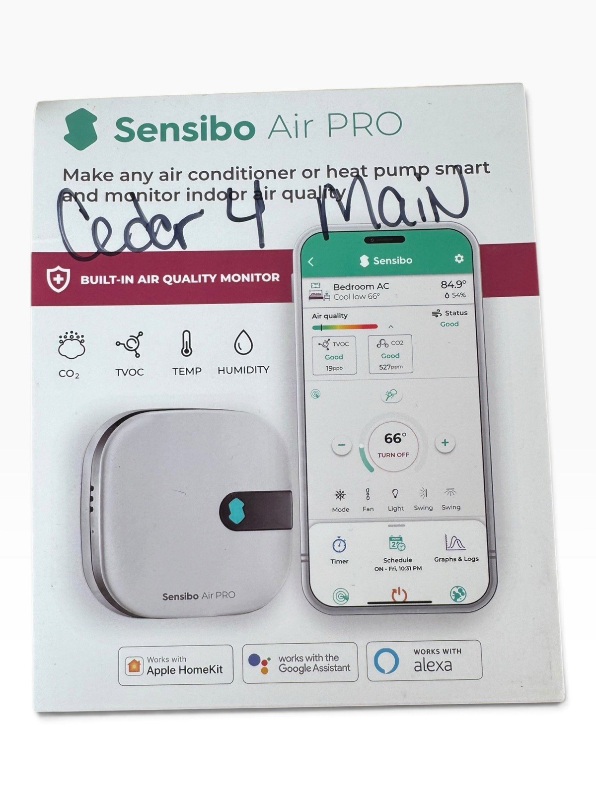 Sensibo Air PRO Smart AC Controller Air Quality Sensor WiFi HomeKit Alexa Google Sensibo Air PRO Smart AC Controller Air Quality Sensor WiFi HomeKit Alexa Google