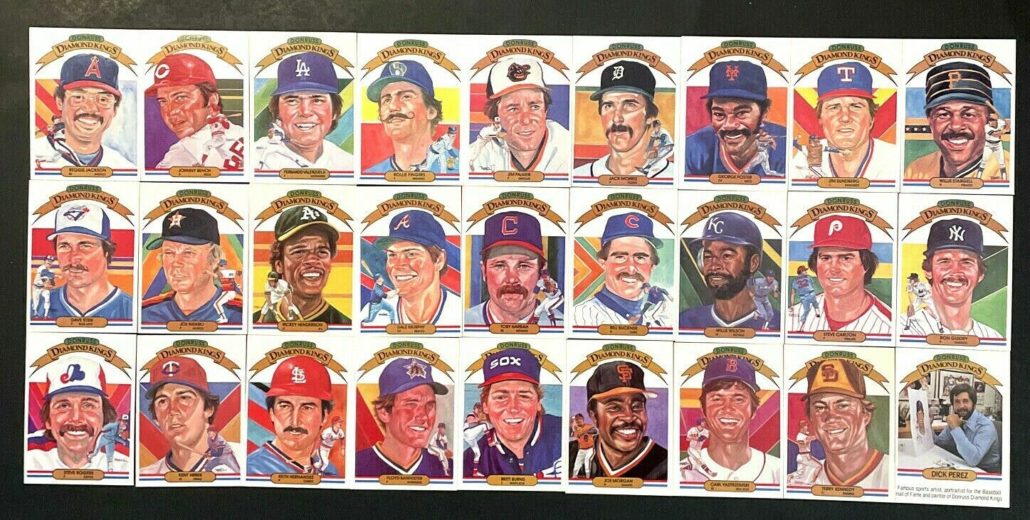 1983 DONRUSS DIAMOND KINGS COMPLETE 27 CARD SET BENCH-YAZ-REGGIE 1983 DONRUSS DIAMOND KINGS COMPLETE 27 CARD SET BENCH-YAZ-REGGIE