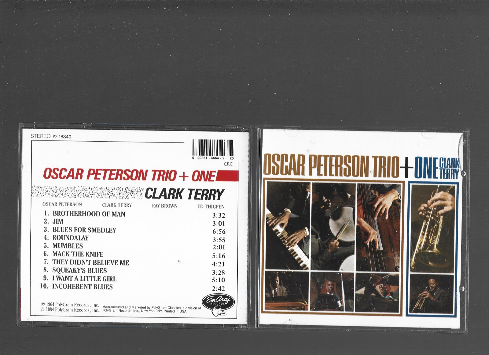 OSCAR PETERSON CLARK TERRY - Oscar Peterson Trio + One - CD