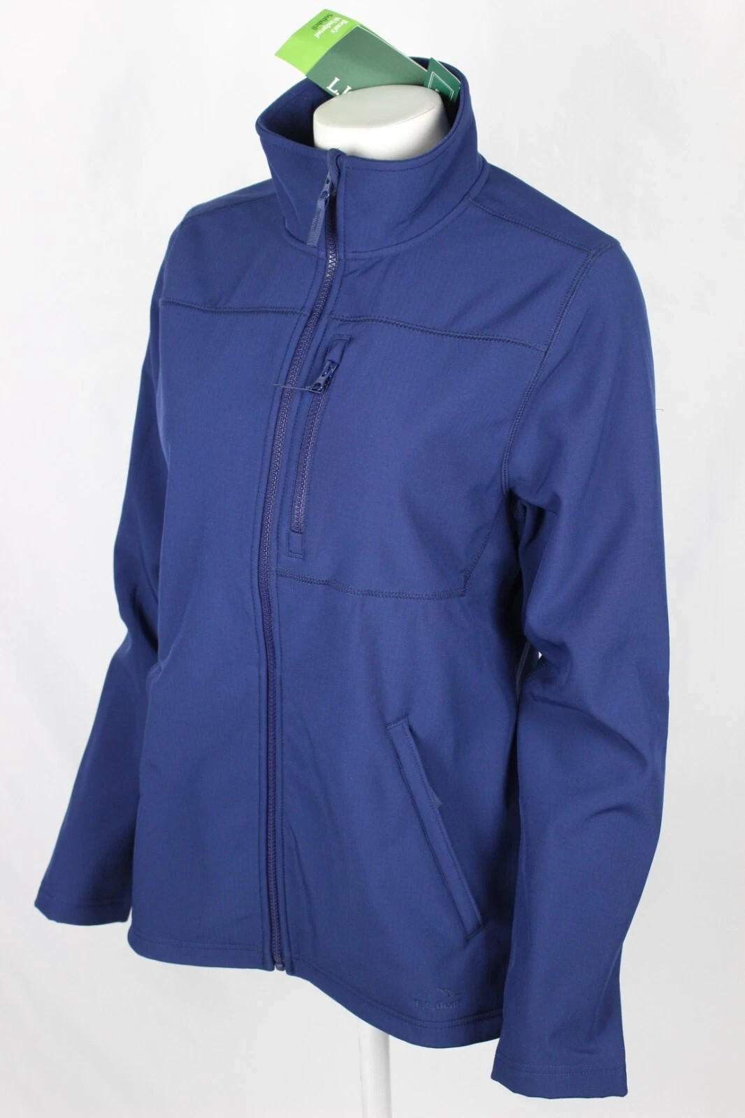 L.L. Bean Women's Softshell Jacket Windproof Full Zip Night Blue 516127