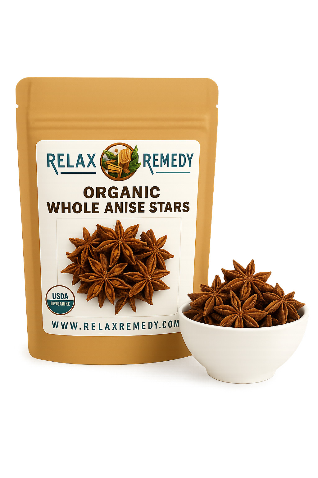 Whole Anise Stars - Pure Non-GMO Illicium Verum Culinary & Digest Whole Anise Stars - Pure Non-GMO Illicium Verum Culinary & Digest