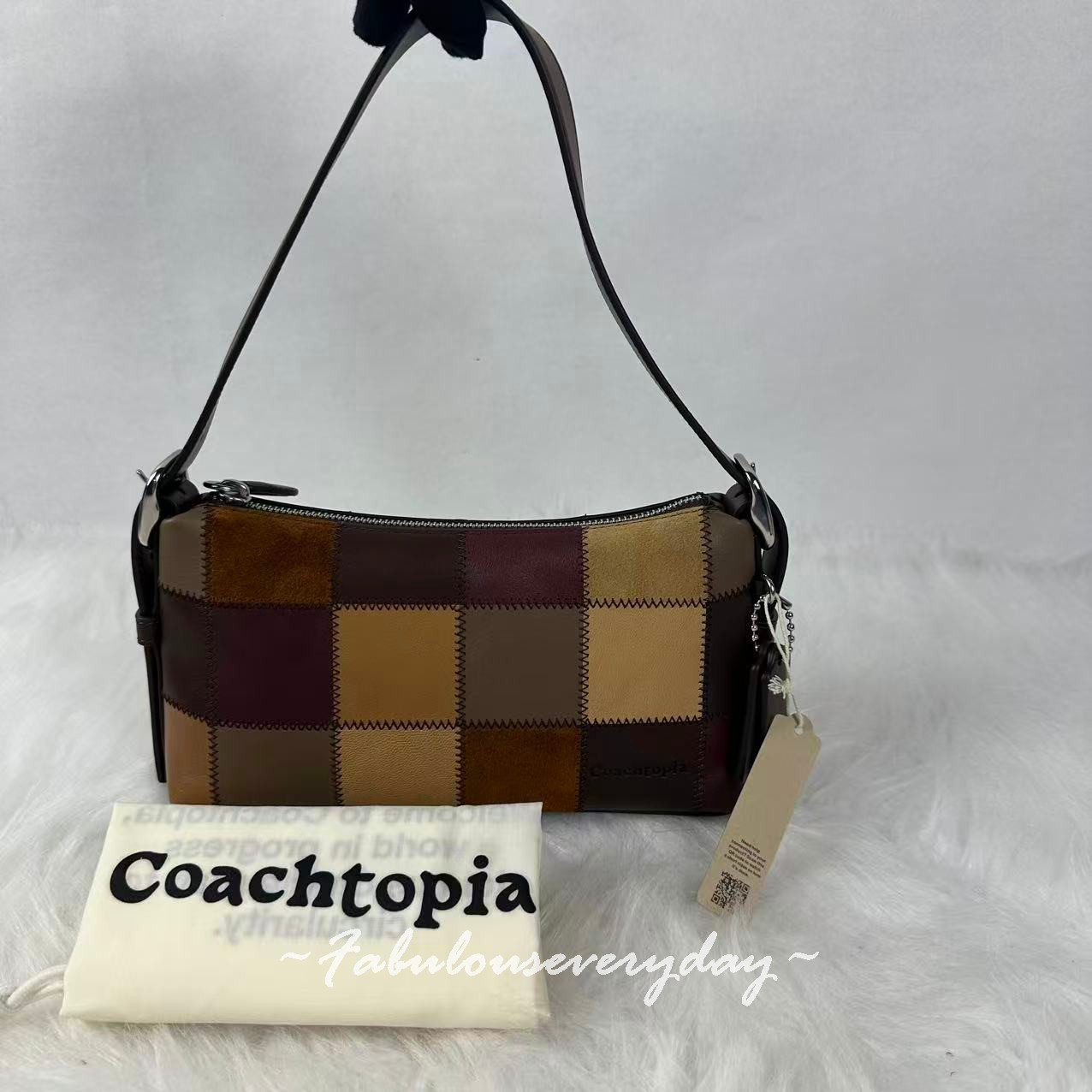 Coach Coachtopia  Alter/Ego Small Slouchy Shoulder Bag Brown Multi  CGP66 NWT