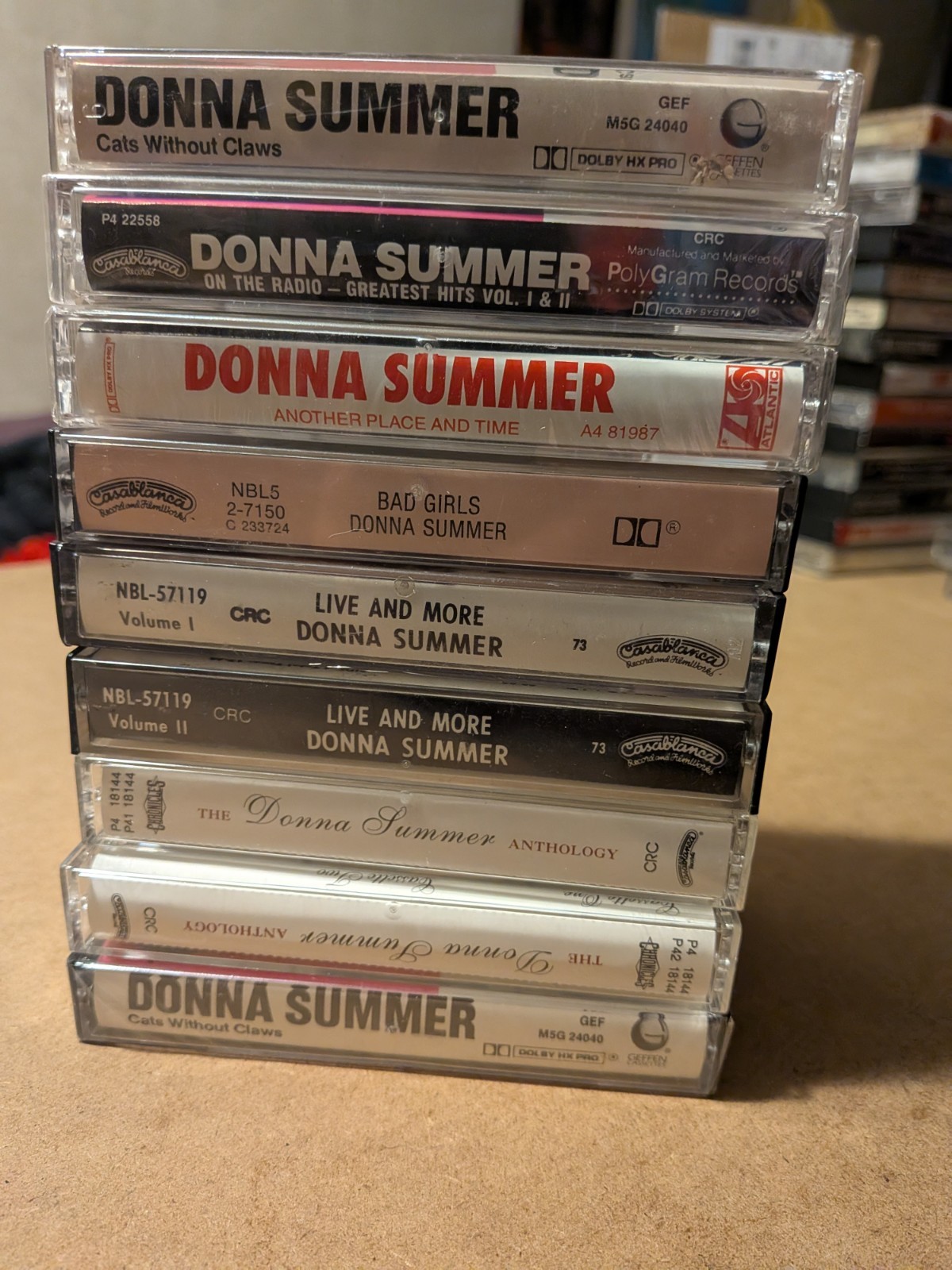 DONNA SUMMER CASSETTE LOT DONNA SUMMER CASSETTE LOT