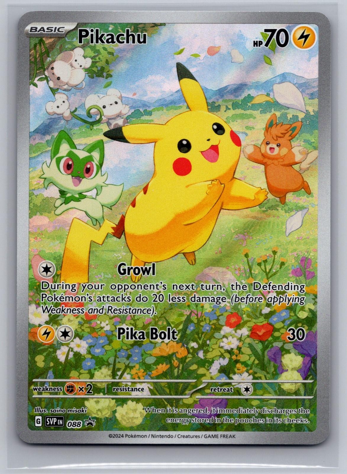Pikachu 088 Holo Promo Scarlet & Violet Promo Pokemon Near Mint saino misaki Pikachu 088 Holo Promo Scarlet & Violet Promo Pokemon Near Mint saino misaki