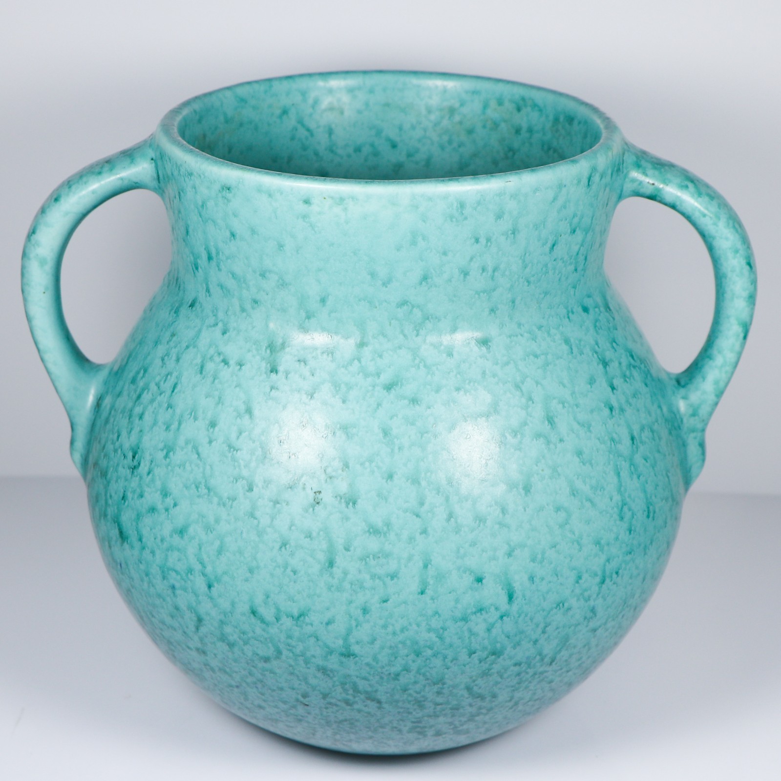 1933 Roseville Pottery Tourmaline Turquoise Green Vase A517-6 MINT