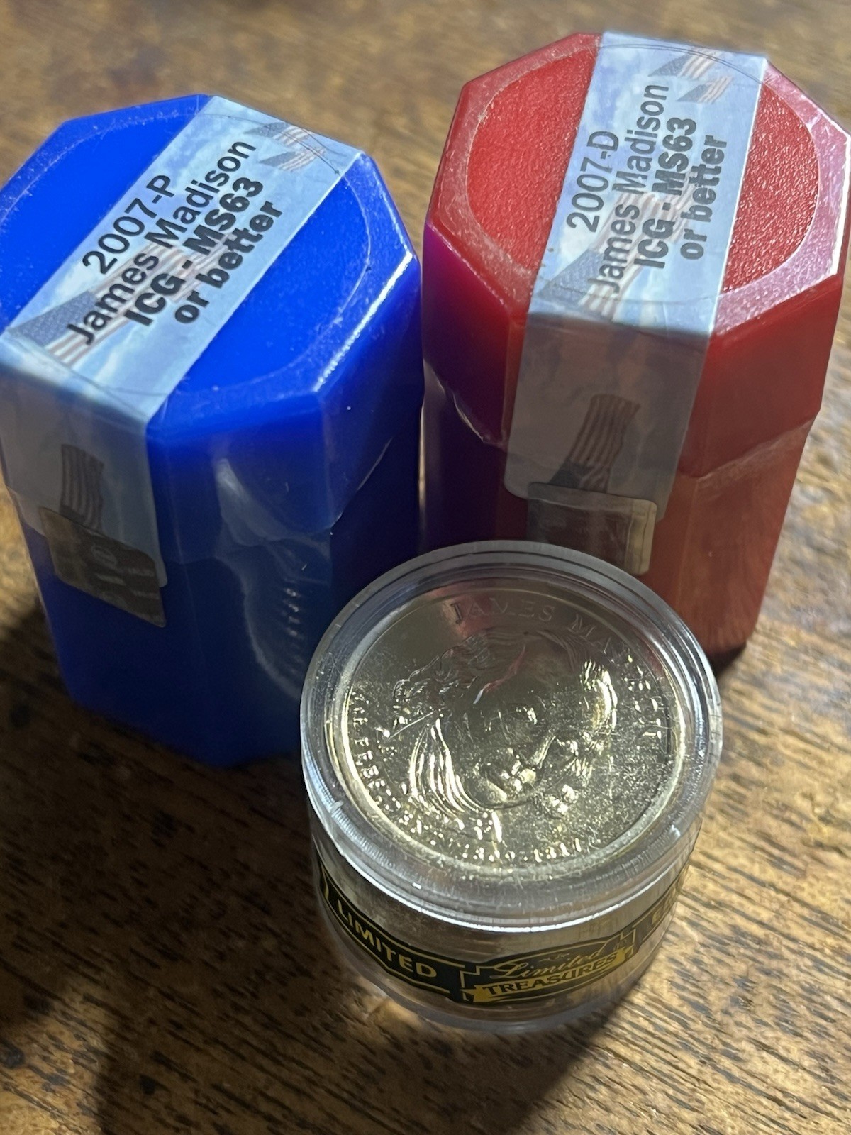 2007 P & D Madison Presidential Dollar Rolls ICG MS 63 or Better + 10 More Coins 2007 P & D Madison Presidential Dollar Rolls ICG MS 63 or Better + 10 More Coins
