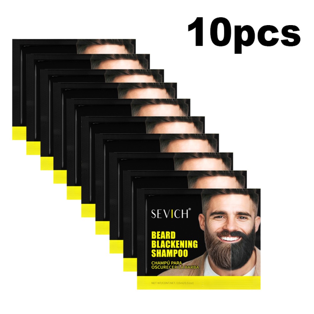 50X Sevich Men`s Beard Mustache Dye Tint Blackening Colour Shampoo Beard Shampoo