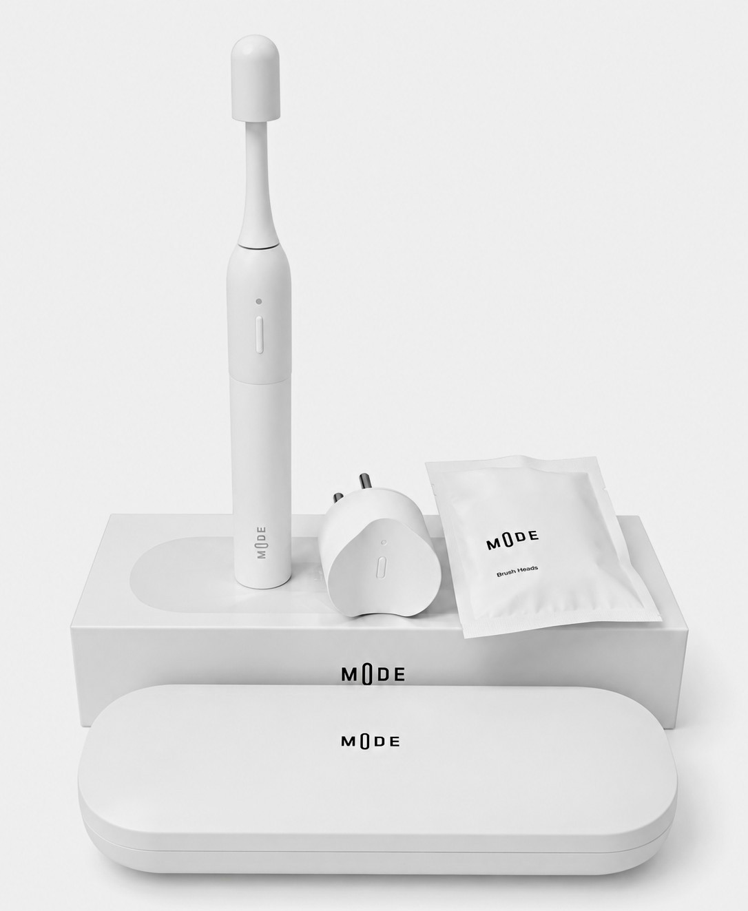 MODE Electric Sonic Toothbrush + Charging Travel Case + Brush Heads – New