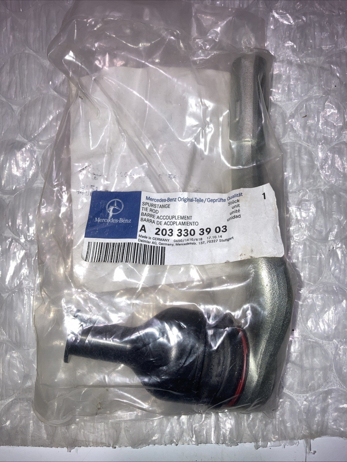 Genuine Mercedes-Benz W203 Front Left Tie Rod A2033303903, OEM Still Sealed