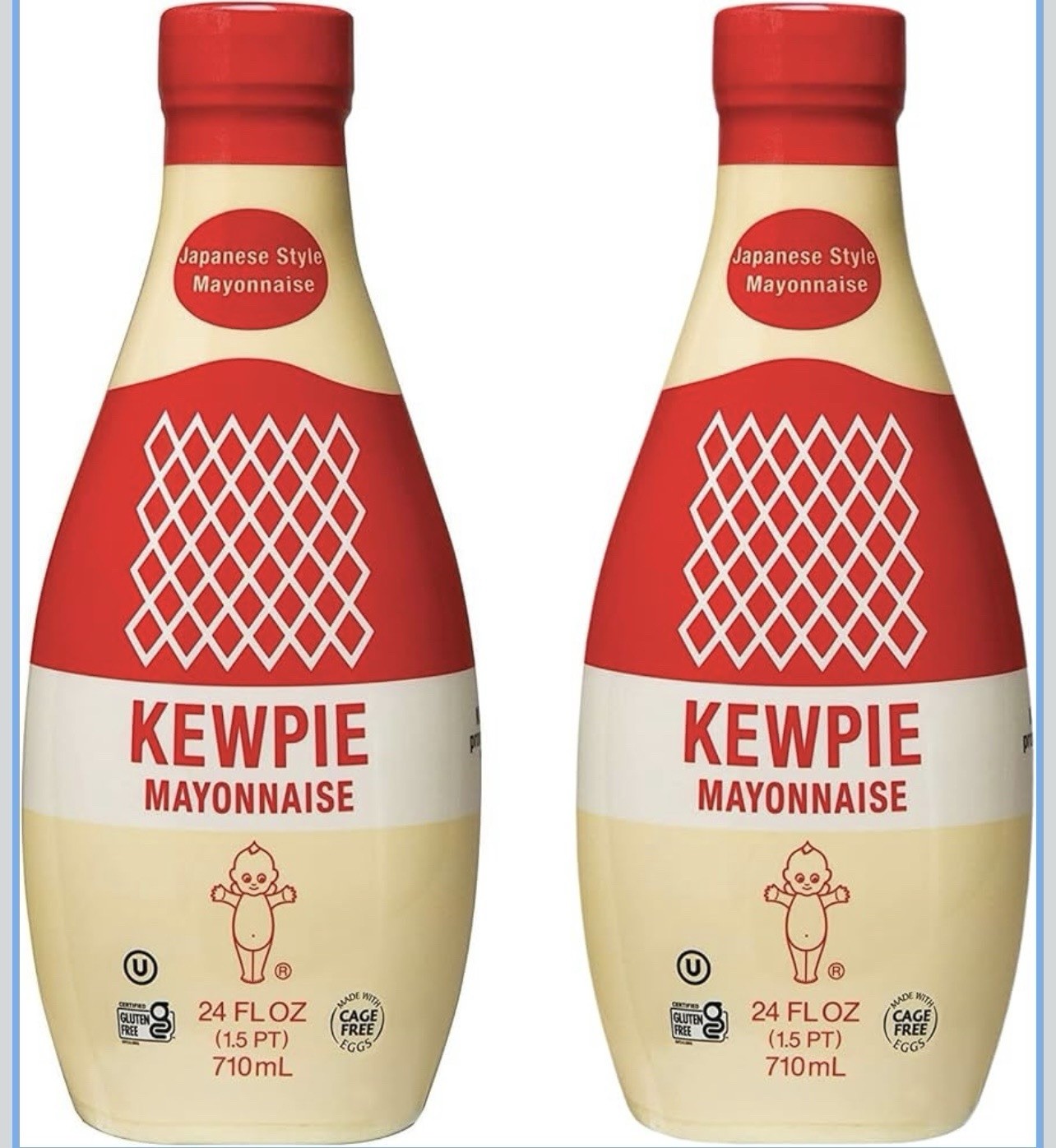 2-PACK Kewpie Japanese Style Mayonnaise Gluten Free  24 Fl oz each - 48oz Total