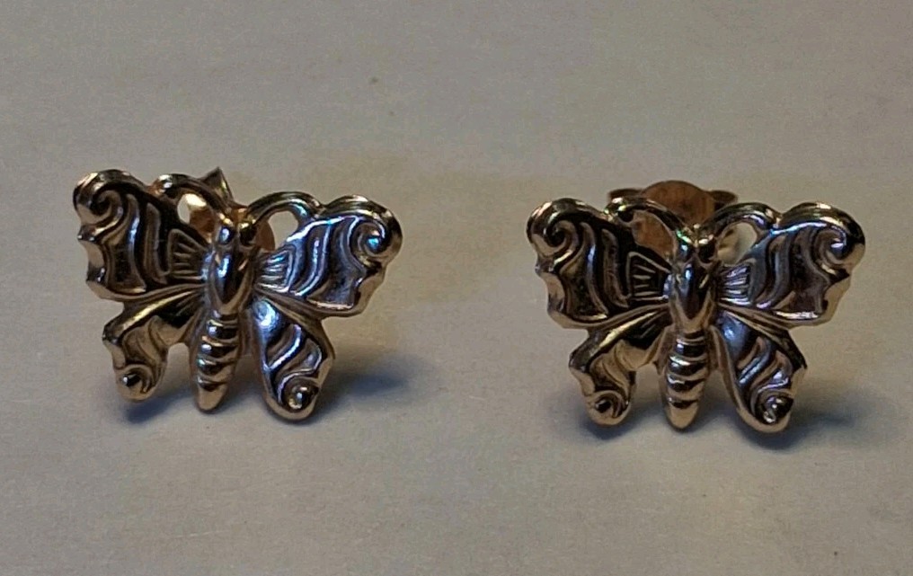 Vintage Solid 14k Butterfly 🦋 Earrings 585 Gold Tested 😍 Absolutely Gorgeous Vintage Solid 14k Butterfly 🦋 Earrings 585 Gold Tested 😍 Absolutely Gorgeous