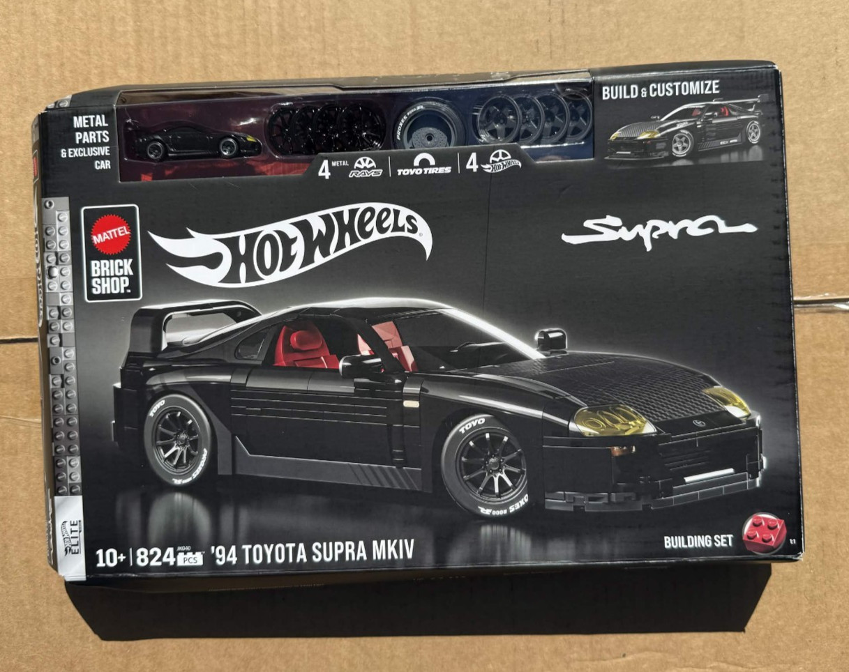 Mattel Brick Shop Hot Wheels Elite Series '94 Toyota Supra MKIV - BOX DAMAGE Mattel Brick Shop Hot Wheels Elite Series '94 Toyota Supra MKIV - BOX DAMAGE